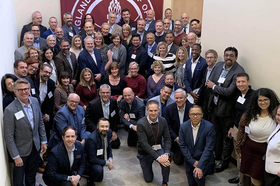 Group photo of about 40 people