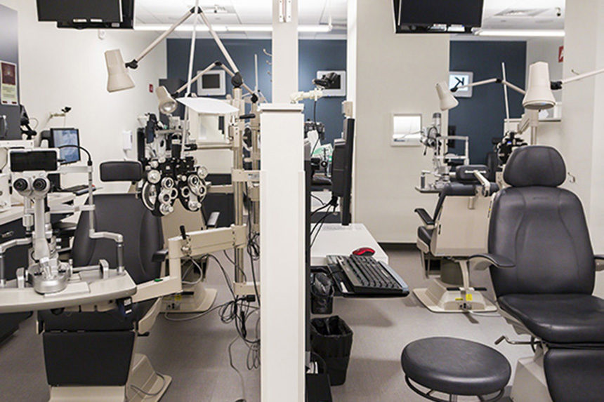 Two lanes in the Clinical Training Center.